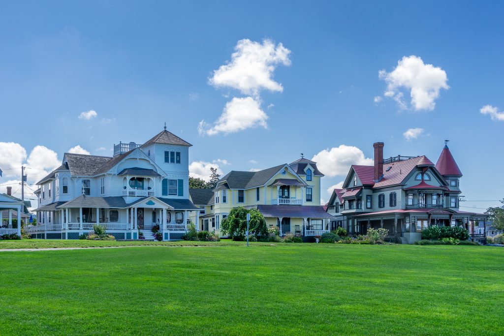 Houses on the green of Oak Bluffs